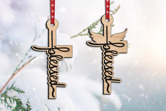 Blessed Holy Jesus Christ Cross SVG - Laser Cutting & Winter Amp