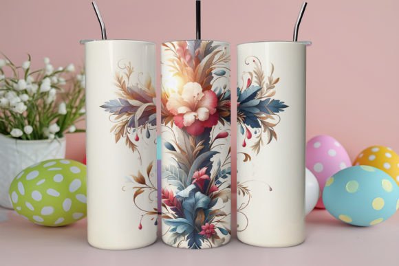 Christian Cross 20 Oz Tumbler Wrap Graphics for Crafts Branding
