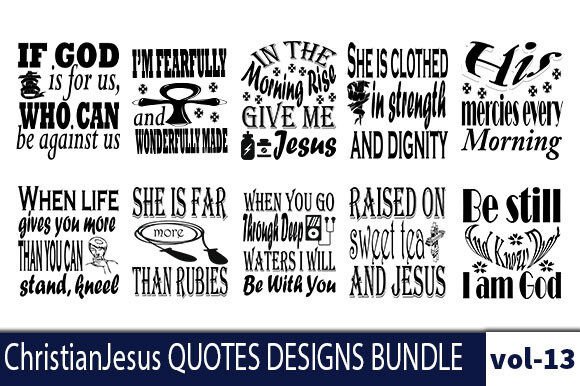 Christian-Jesus 10 Quotes Designs Bundle
