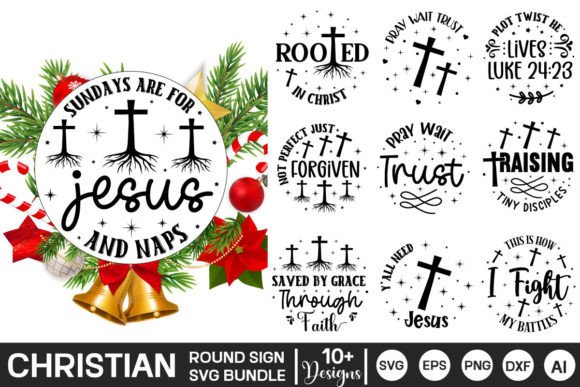 Christian Round Sign SVG Bundle: Craft Graphics Review