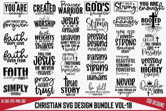 Christian SVG Design Bundle Vol-18: Faith-Filled Branding Bundles