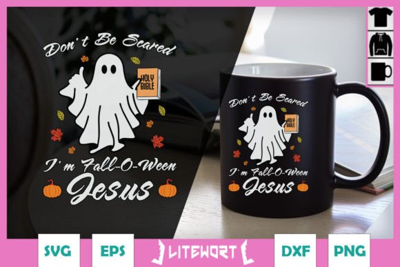 Cute Halloween Fall-O-Ween Jesus SVG