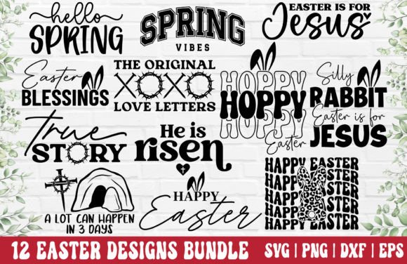 Easter SVG Bundle: Christian Graphics for Crafts