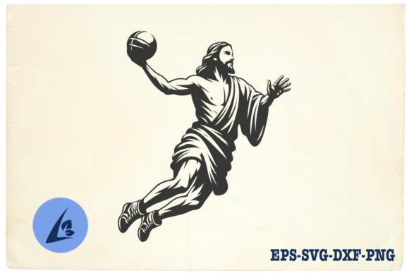Funny Jesus Basketball SVG Clipart 20 Graphics