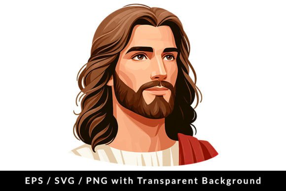 Jesus Christ Clip Art Cartoon SVG EPS Graphics & Illustrations