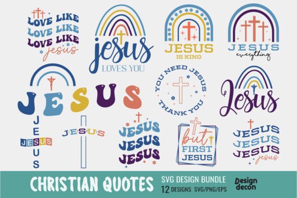 Jesus Christian SVG PNG Bundle: Graphics for Crafts and Branding