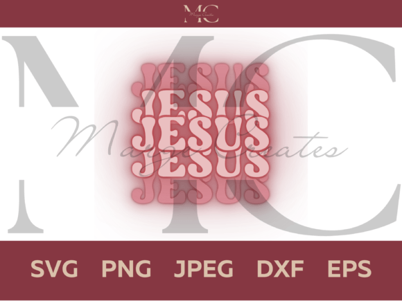 Jesus SVG 5 Tiered Pink Graphics & Crafts