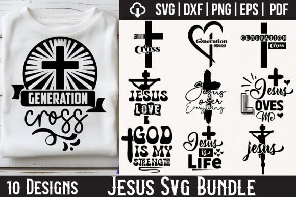 Jesus SVG Bundle for Christian Blog Graphics & Crafts