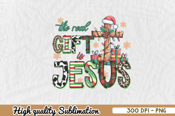 Real Gift Jesus Christmas PNG Graphics for Crafts & Selling