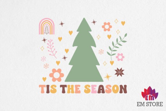 Tis the Season - Boho Flower Sublimation Graphics & Crafts